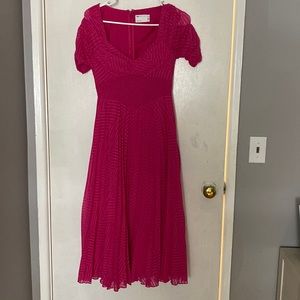 ASOS Petite ruched front pleated dress